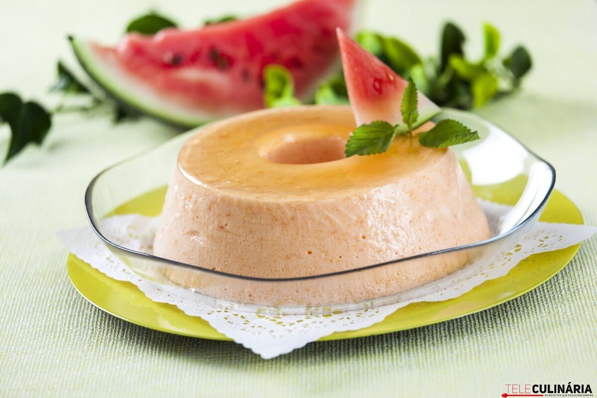 Pudim de melancia