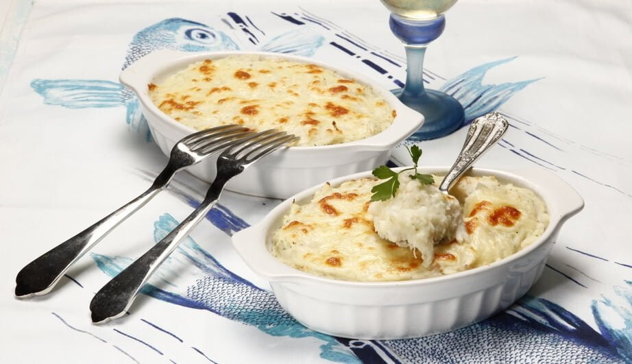 Delícia de peixe com bechamel