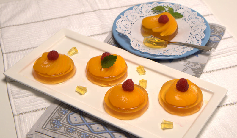 Mini tartes de gelatina de pêssego