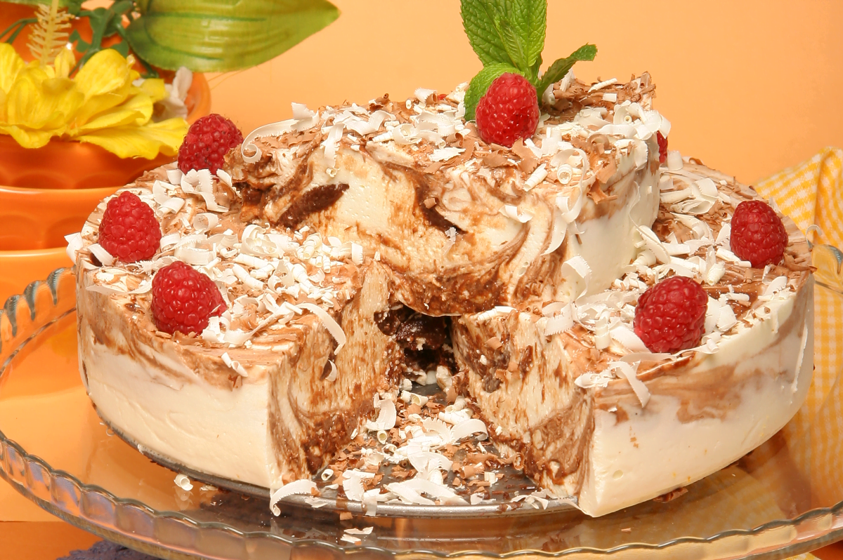 Pudim branco e negro