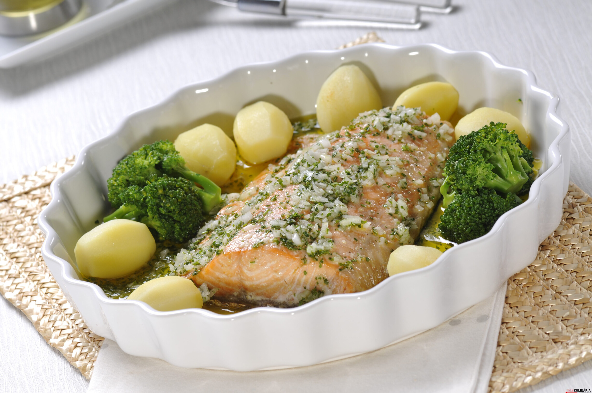 Lombo de salmão no forno