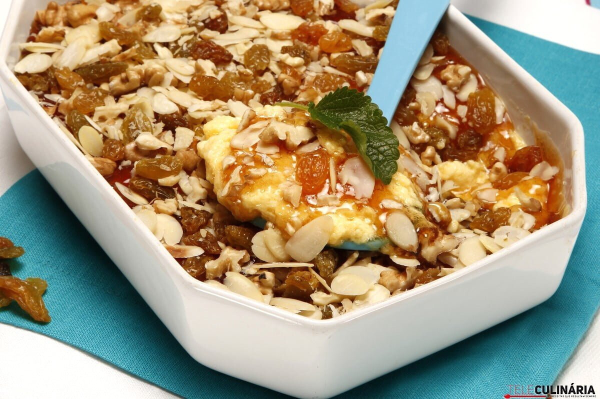 Pudim do velho em tabuleiro