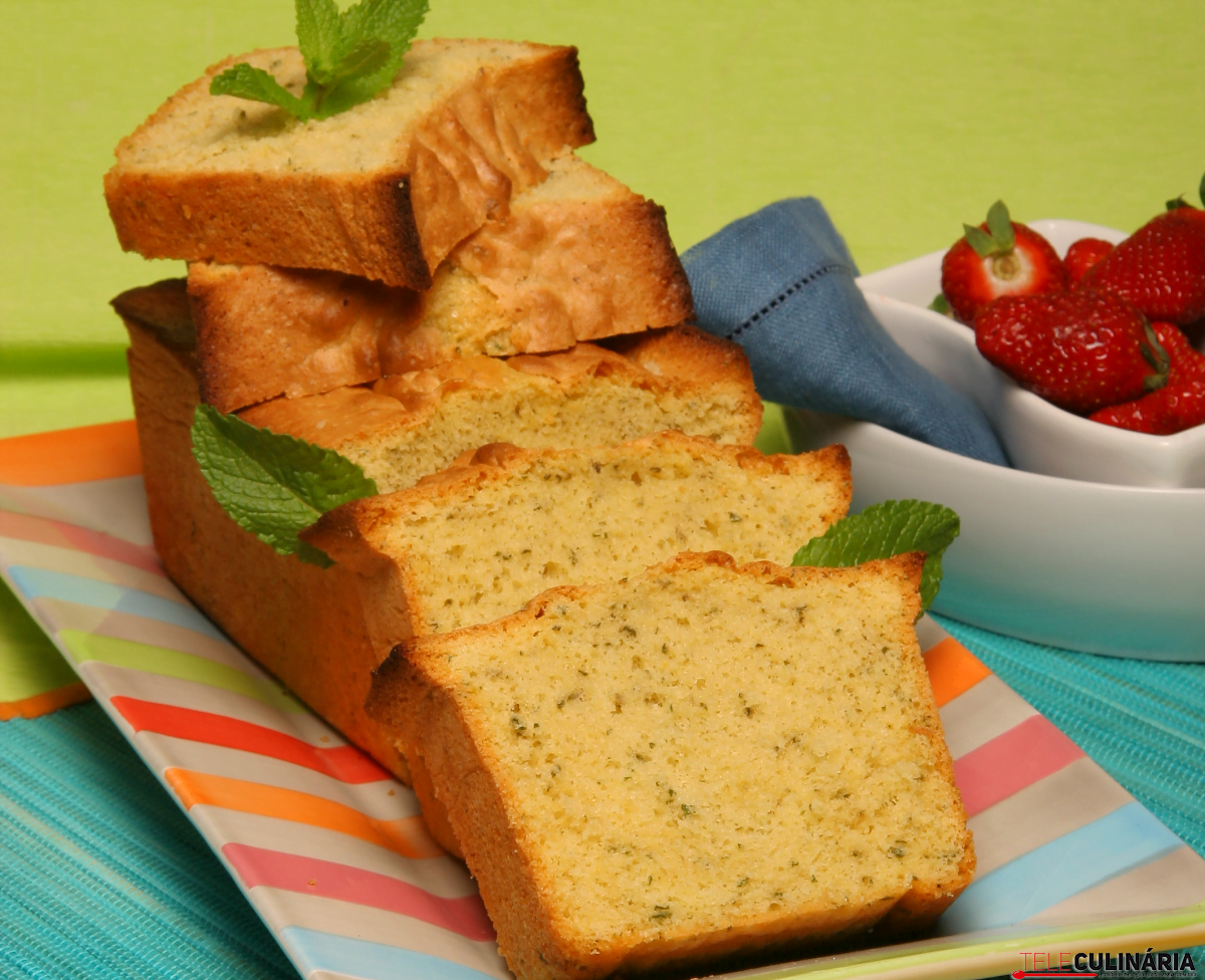 Bolo fofo de hortelã