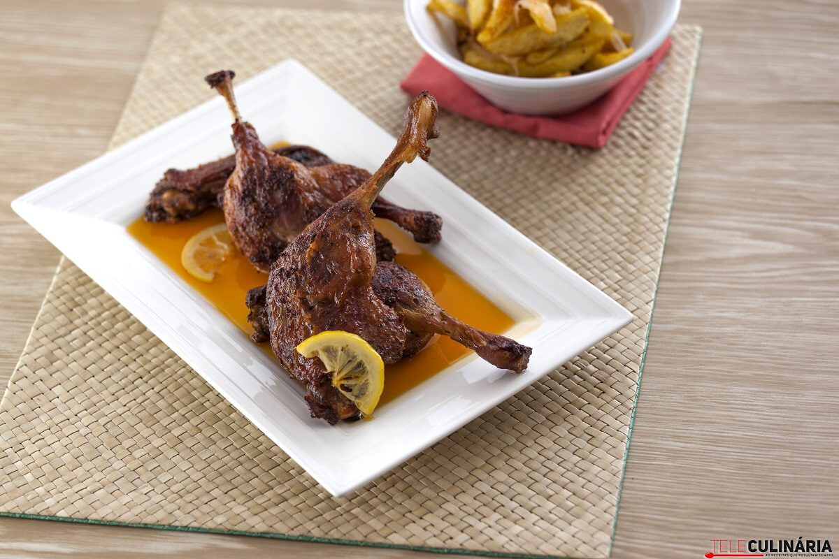 Pernas de pato caramelizadas