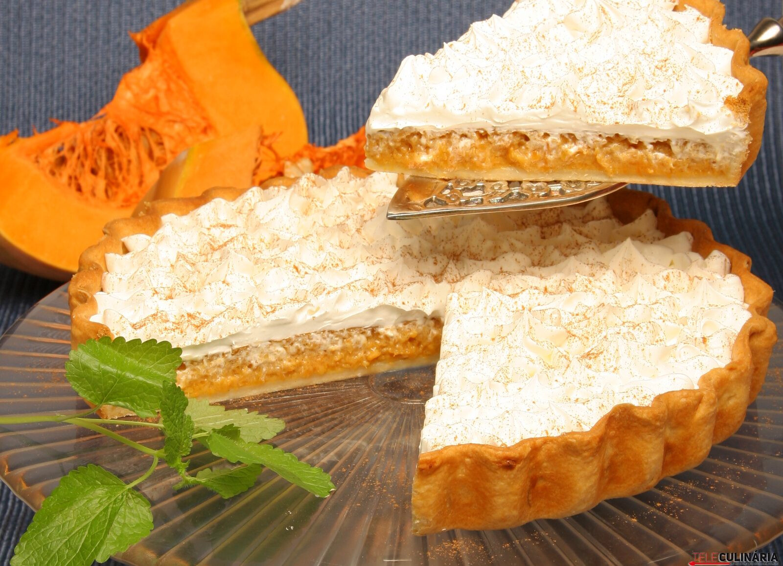 Tarte de abóbora com canela