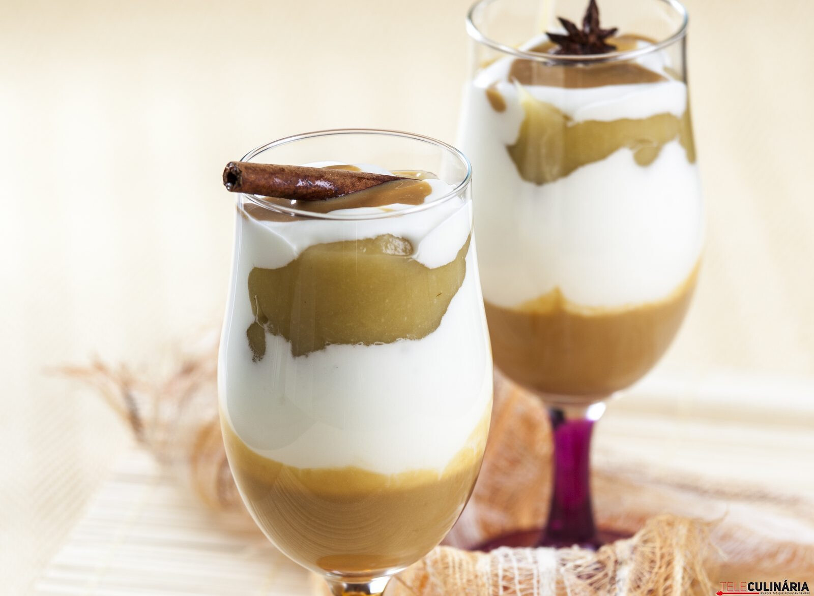 Delícia de maçã e caramelo