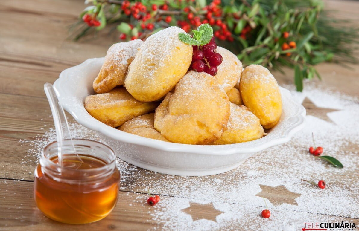 Filhoses com mel (robot de cozinha)