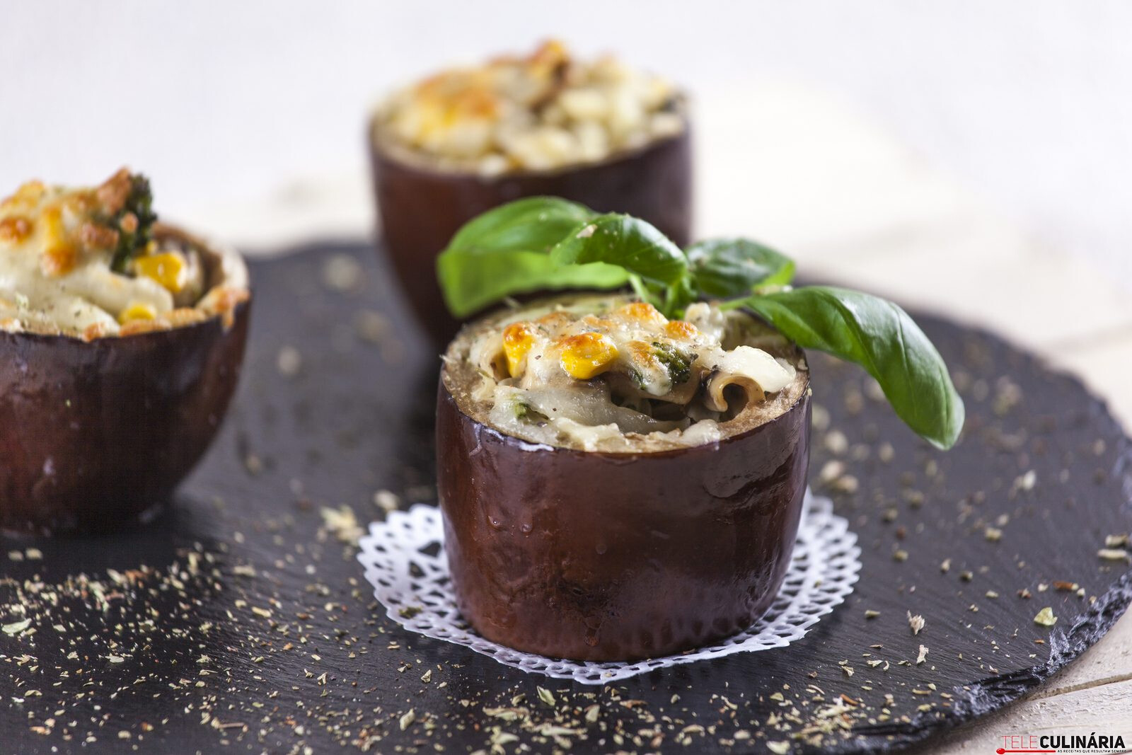 Receita Beringelas recheadas