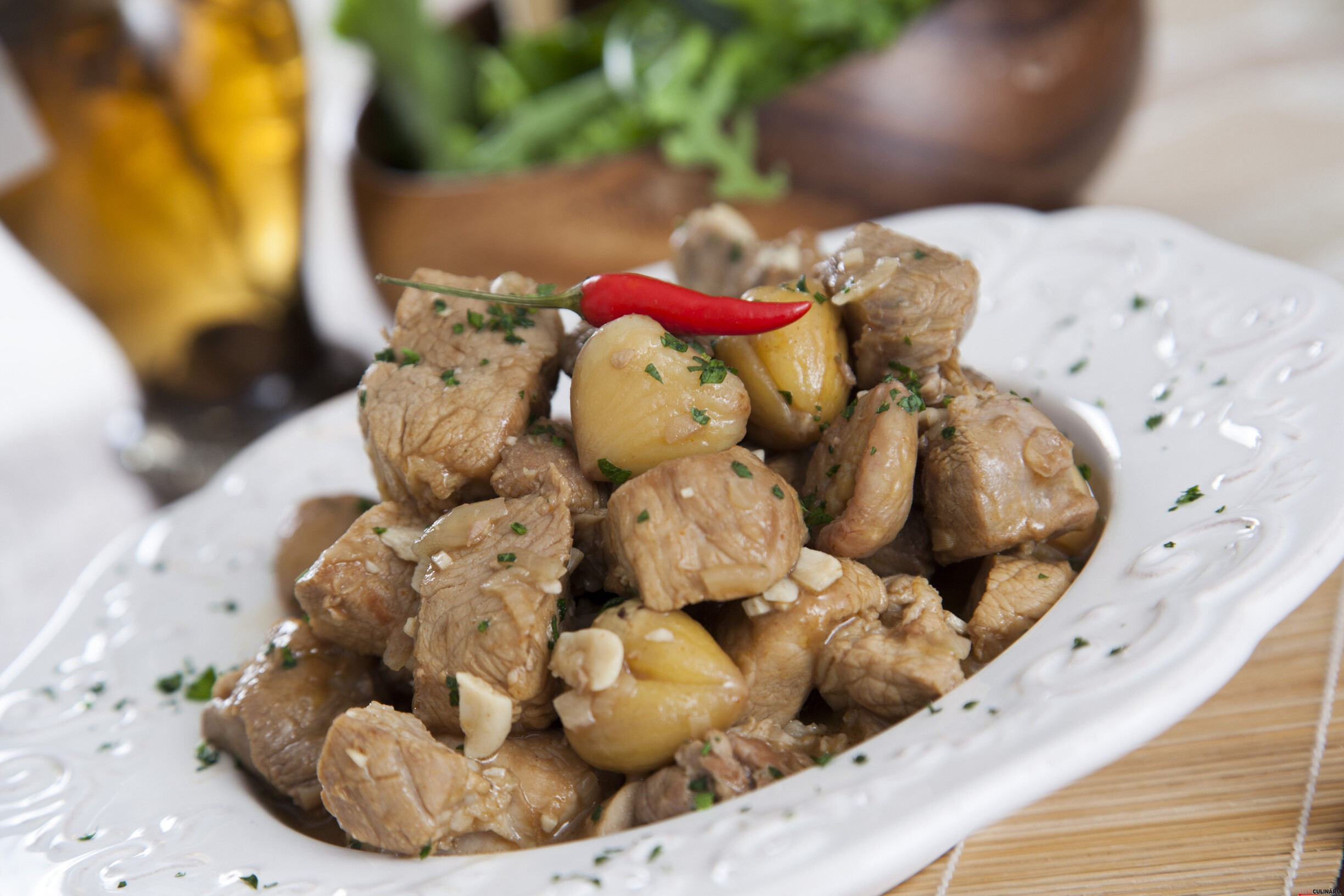 Rojões de porco com castanhas