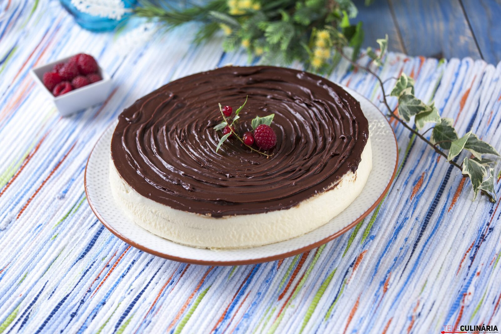 Tarte fresca de nata e chocolate