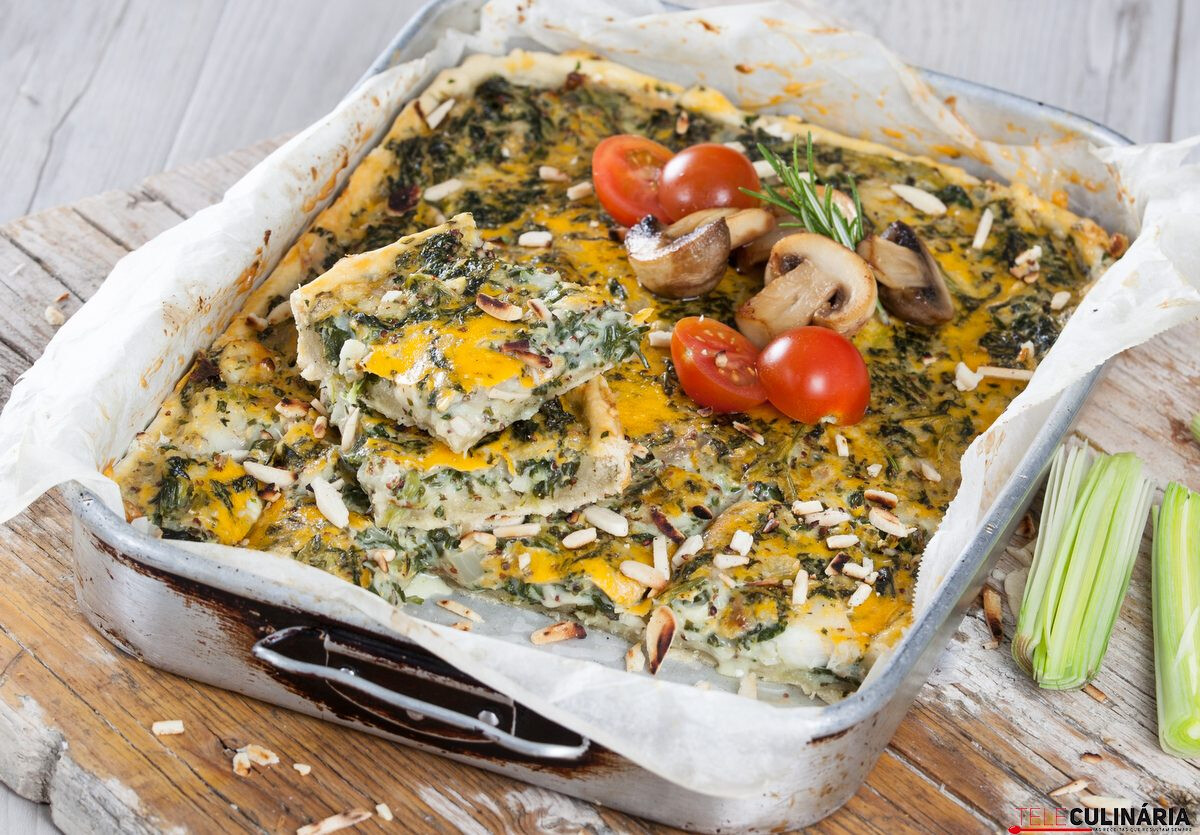 Tarte de pescada e grelos (robot)