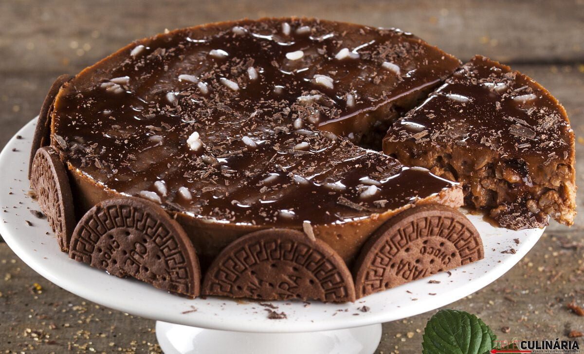 Mousse enformada de chocolate