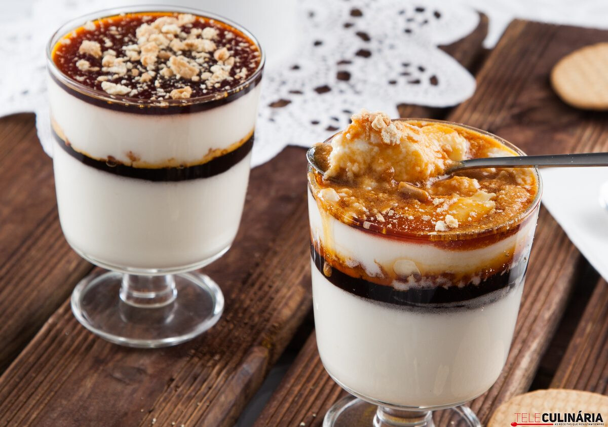 Mousse de caramelo com leite condensado