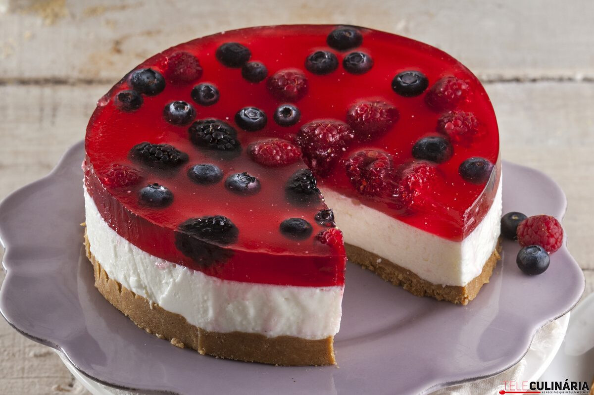 Receita de semifrio de frutos vermelhos