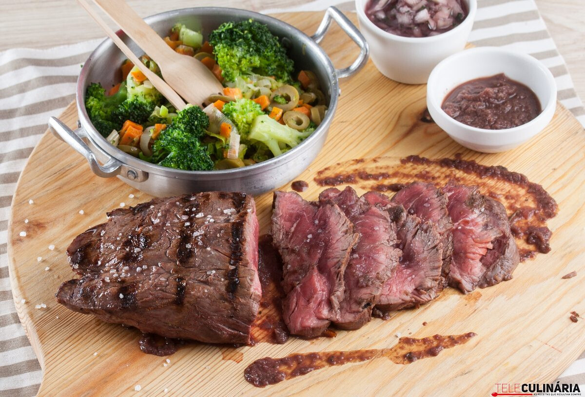 Rosbife com vinho do porto (robot de cozinha)