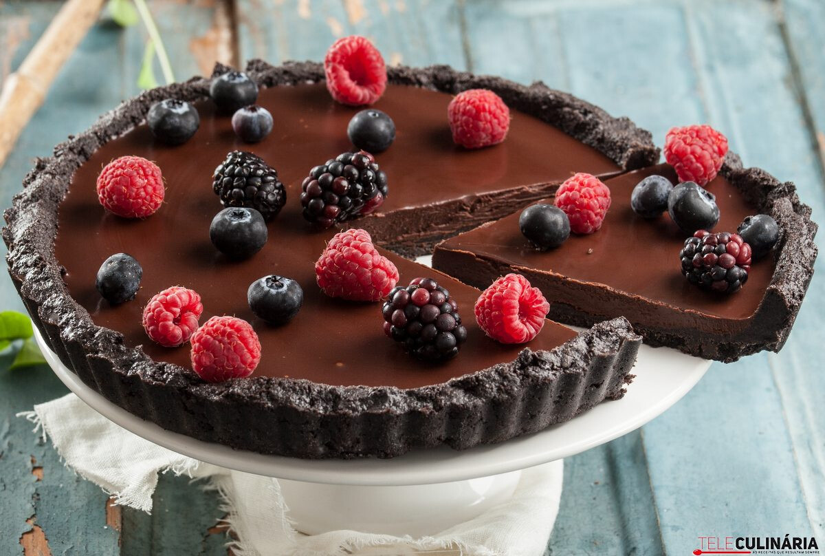 Tarte de bolacha de cacau