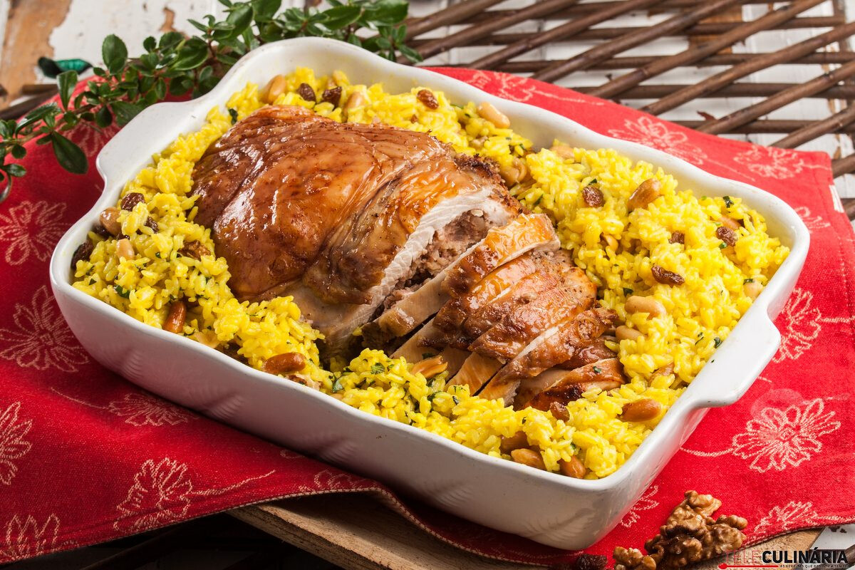 Receita de peito de peru recheado (robot de cozinha)