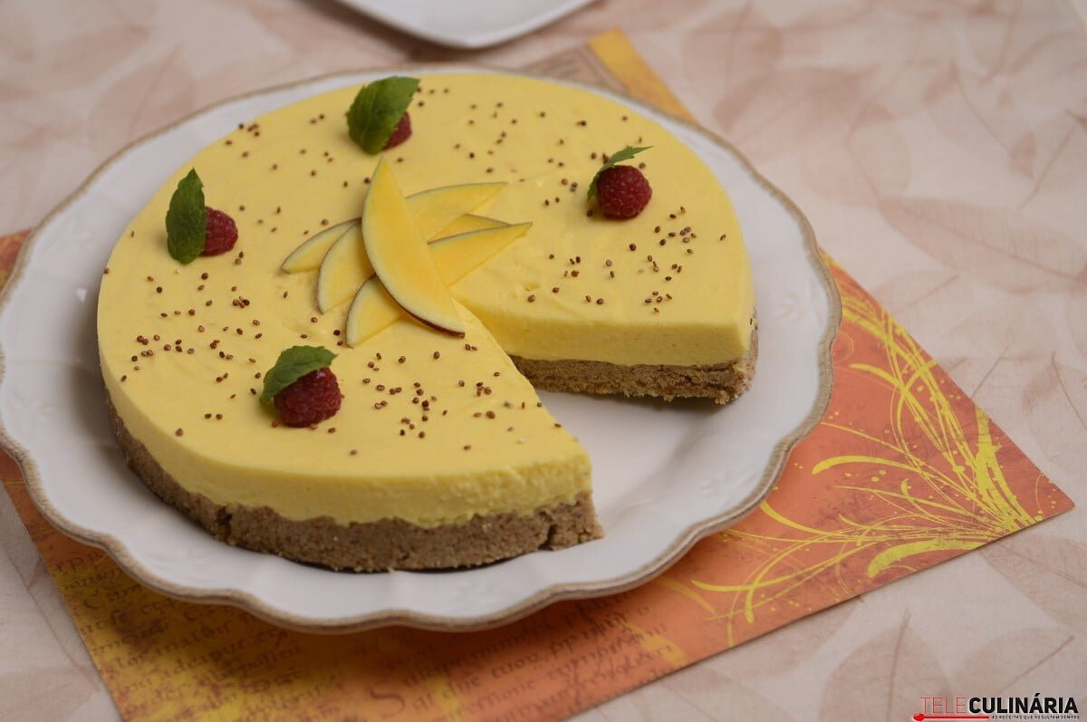 Tarte de polpa de manga