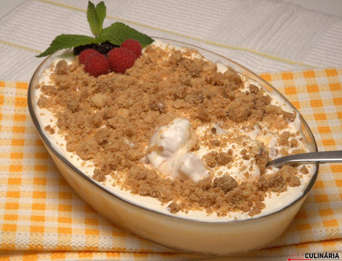 Delícia cremosa de pêssego