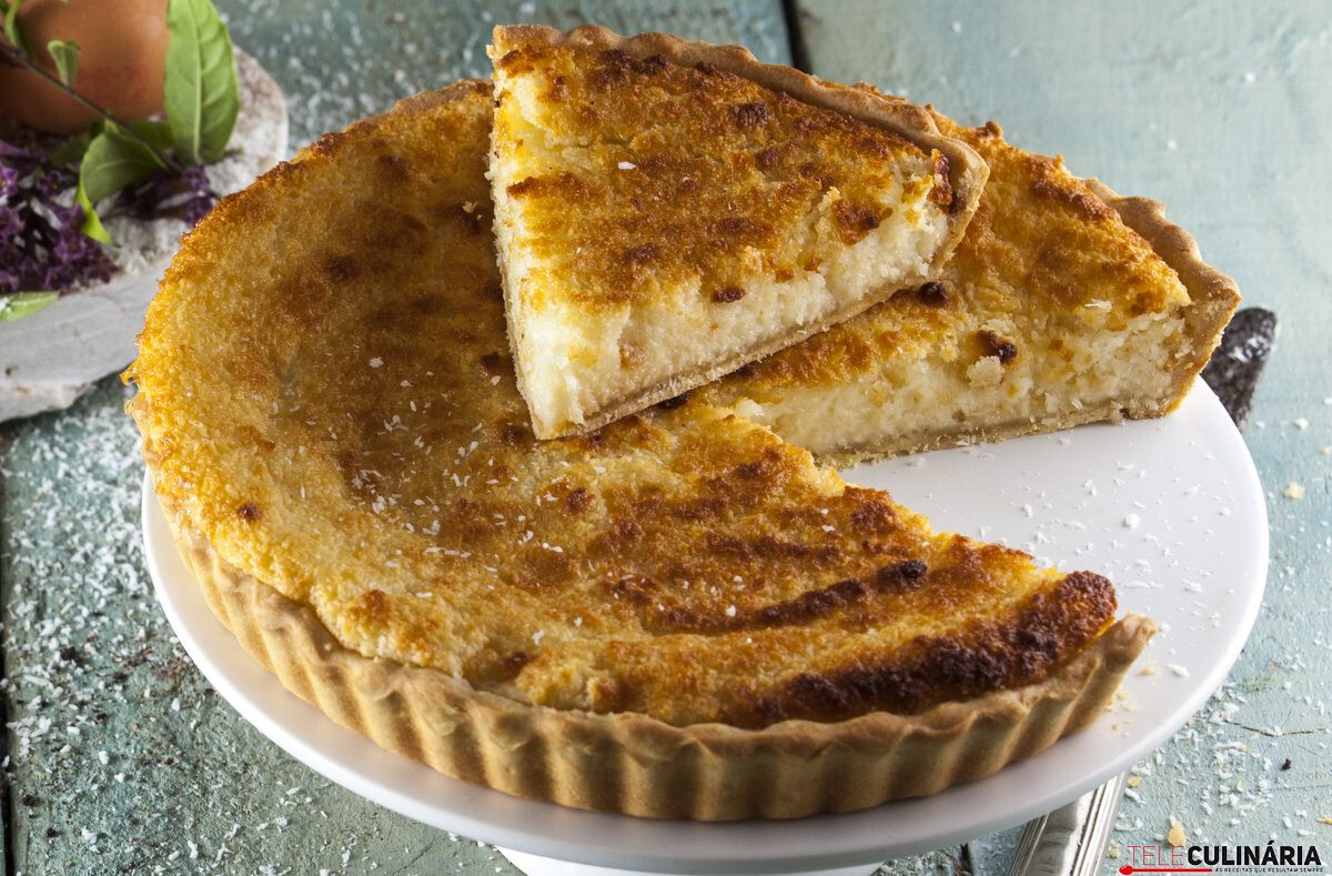 Tarte de chocolate branco e coco