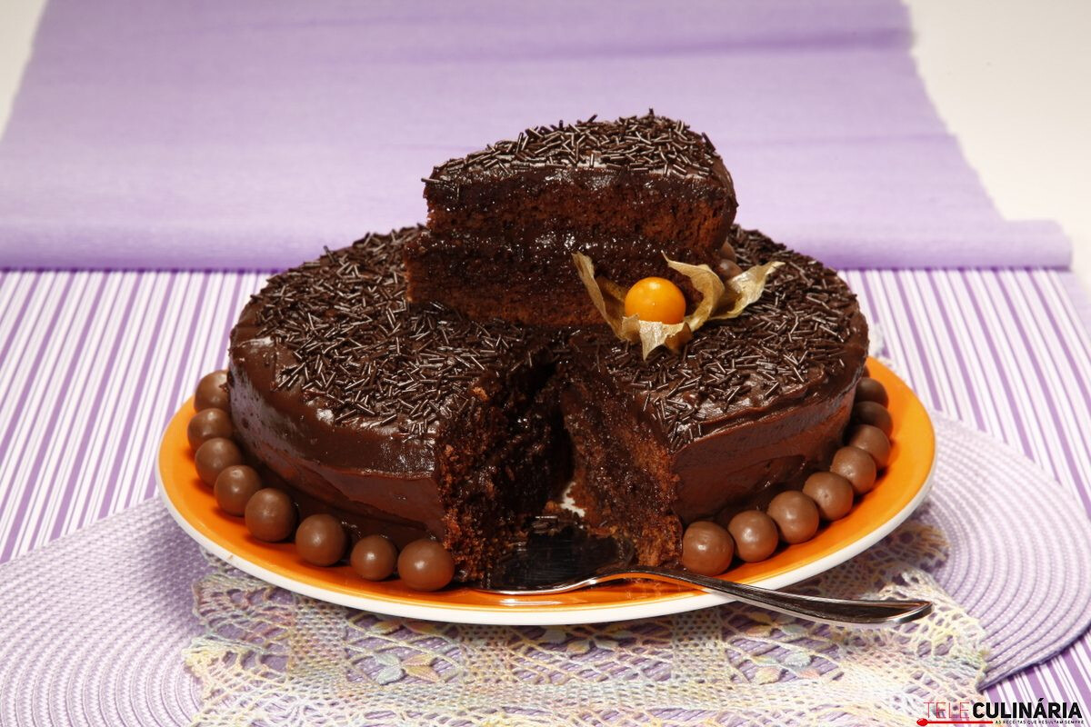 Bolo delicioso de chocolate