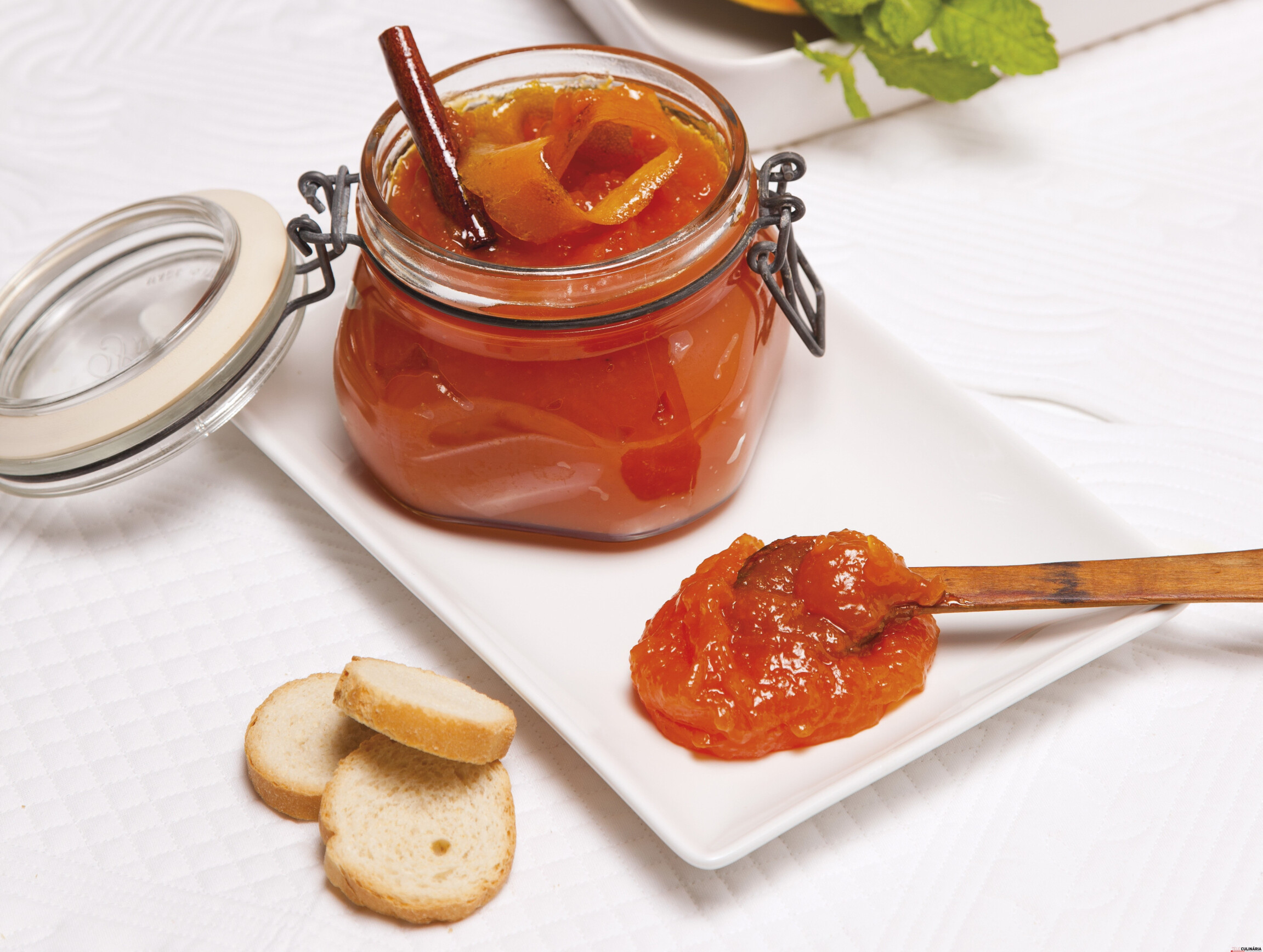 Compota de abóbora com canela e laranja