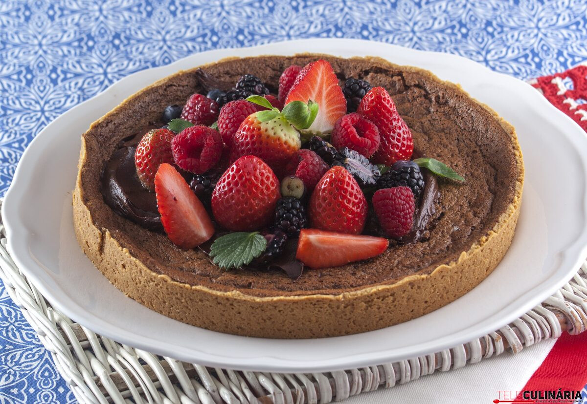 Receita de tarte de mousse de chocolate