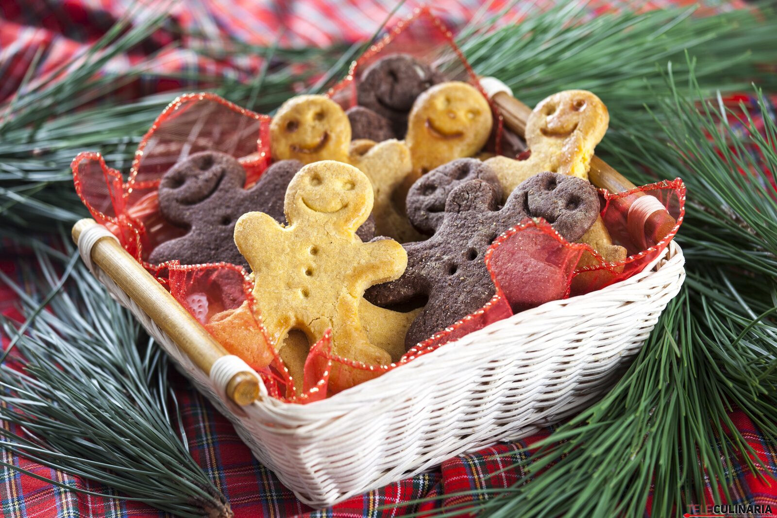 Bolachas de manteiga e chocolate