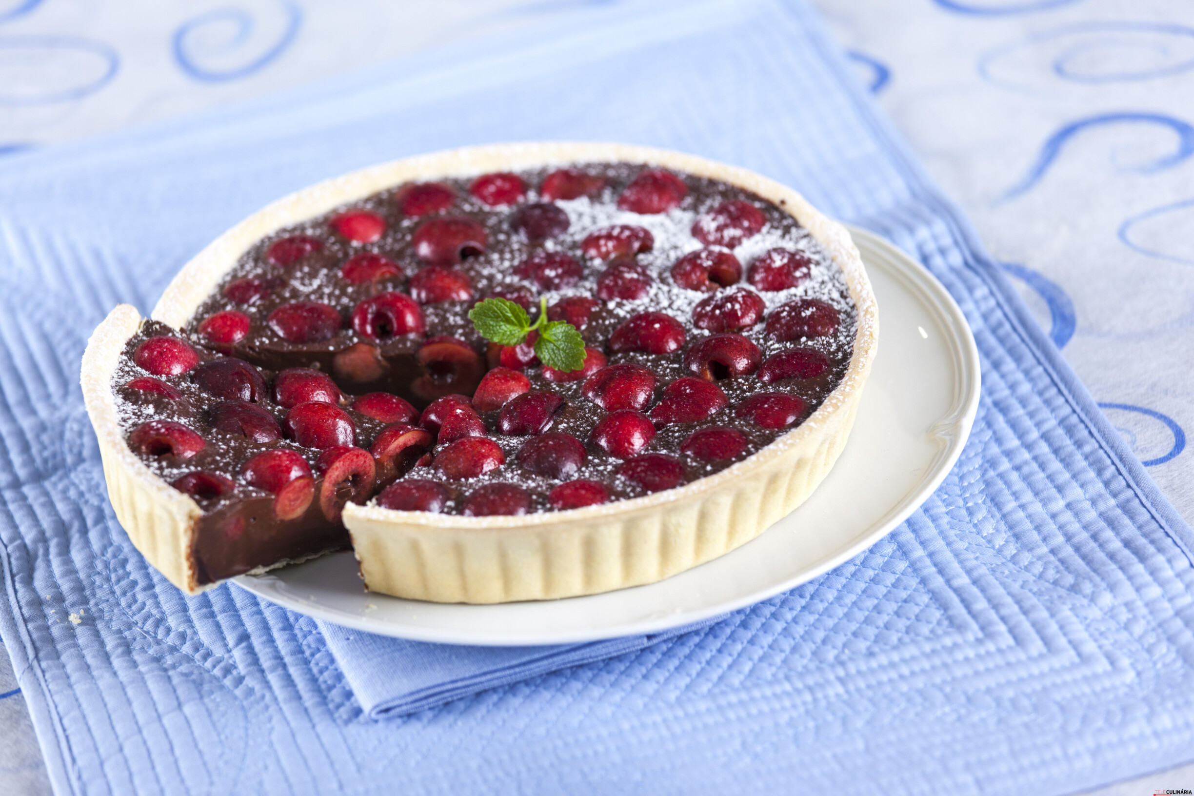 Tarte de cerejas simples