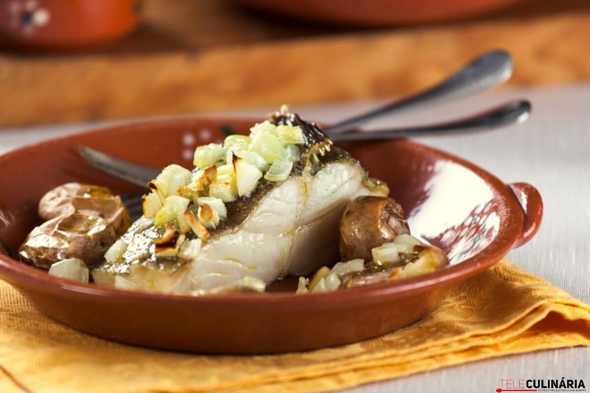 Bacalhau assado com batatas a murro