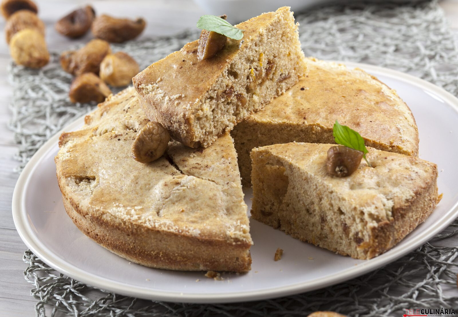 Bolo de figos e laranja