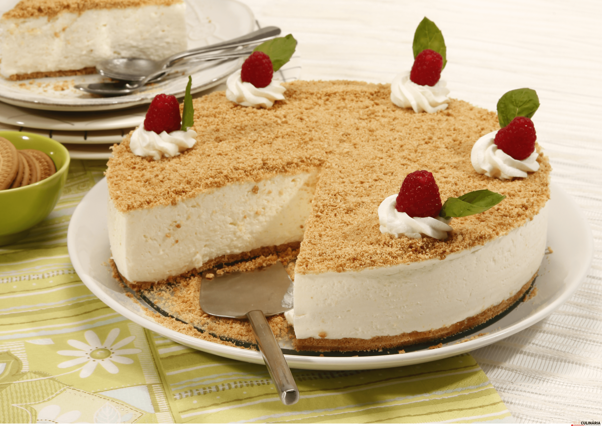 Semifrio de natas com bolacha