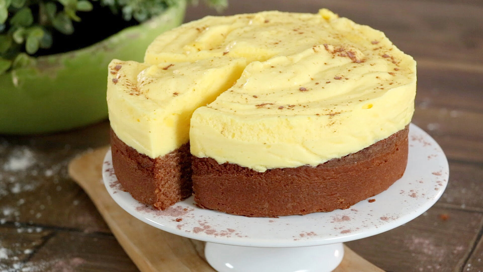 Semifrio de chocolate com ananás