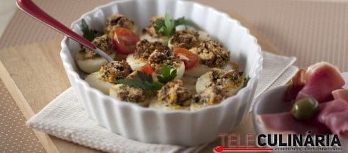 Ovos no forno com presunto