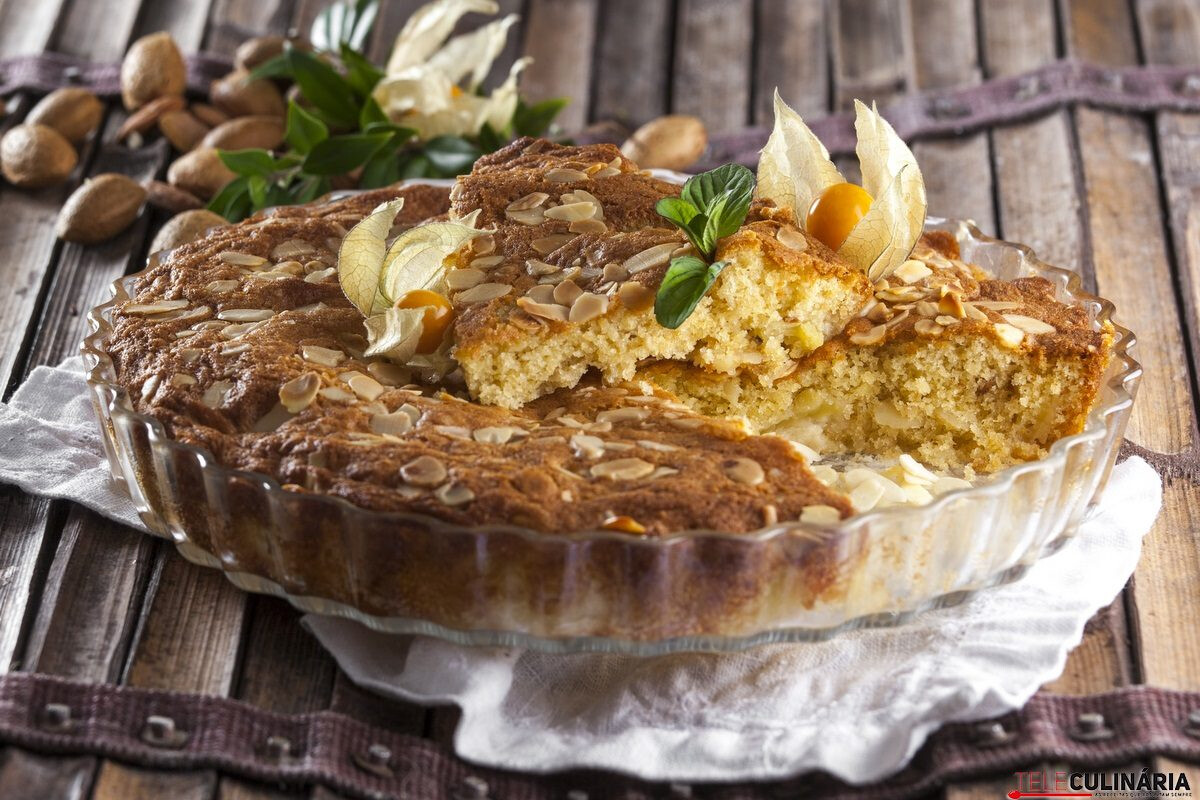 Sobremesa de maçã e amêndoa