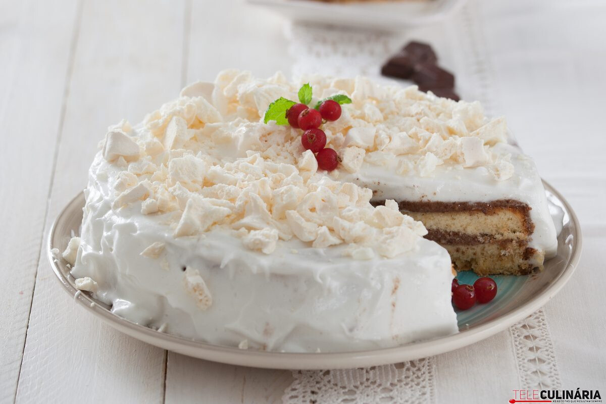 Bolo natalício de chocolate