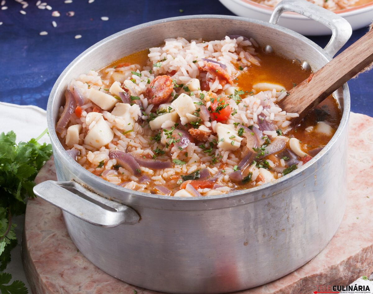 Arroz de pota com chouriço