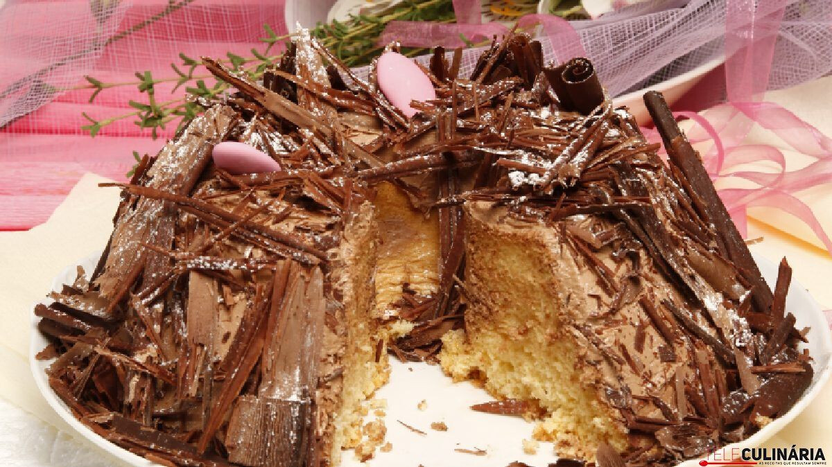 Ninho da Páscoa de chocolate