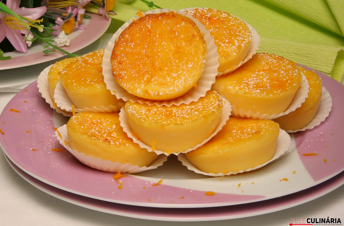 Queijadas de requeijão com laranja