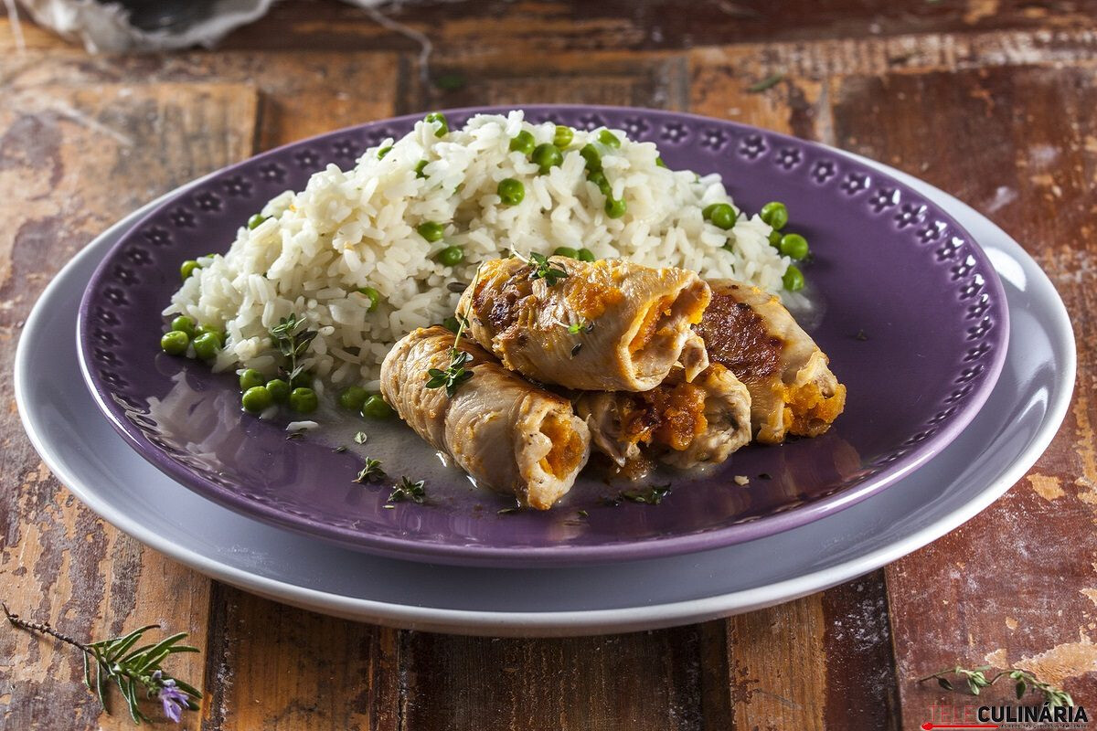 Bifes de frango recheados com farinheira