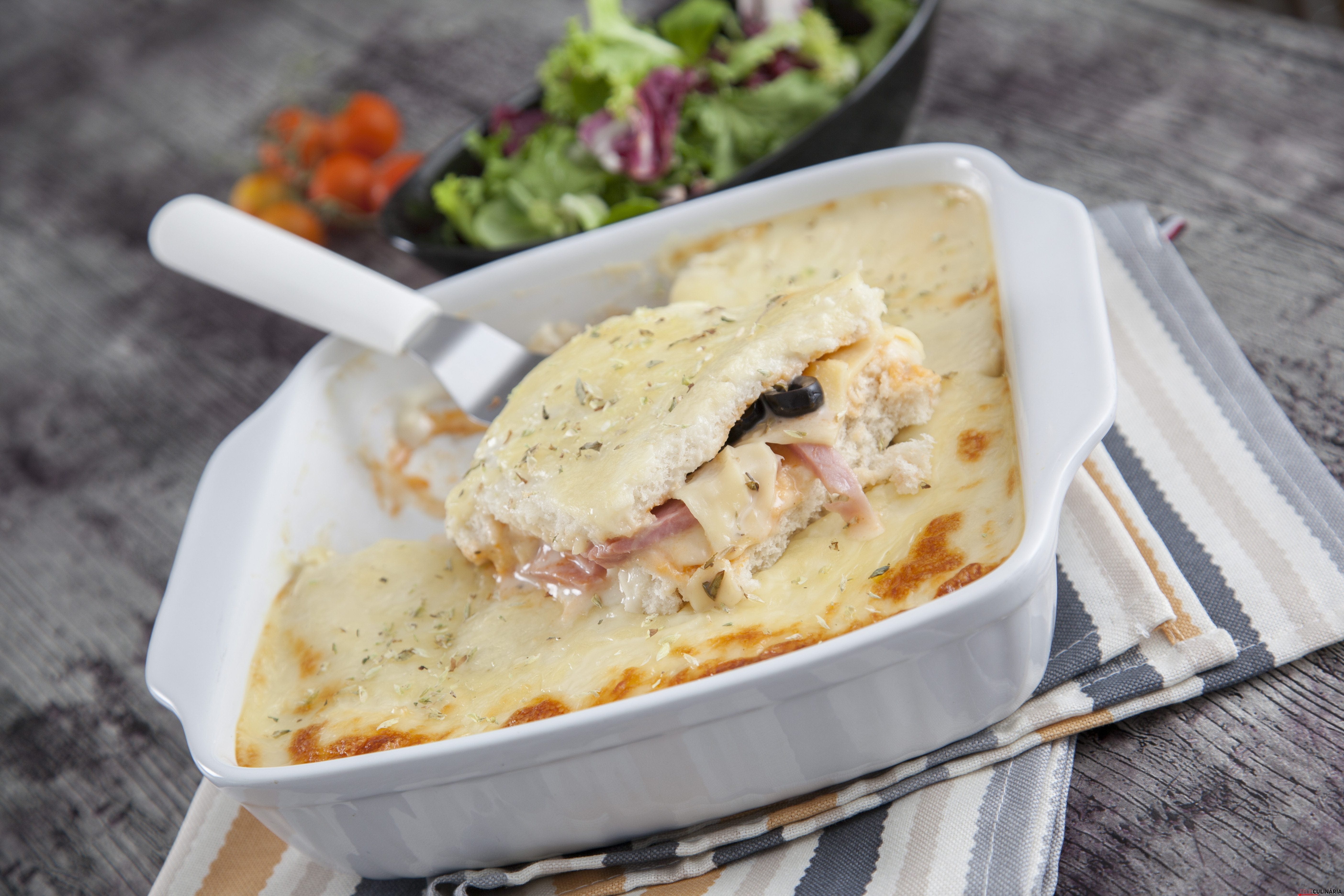 lasanha de fiambre e queijo