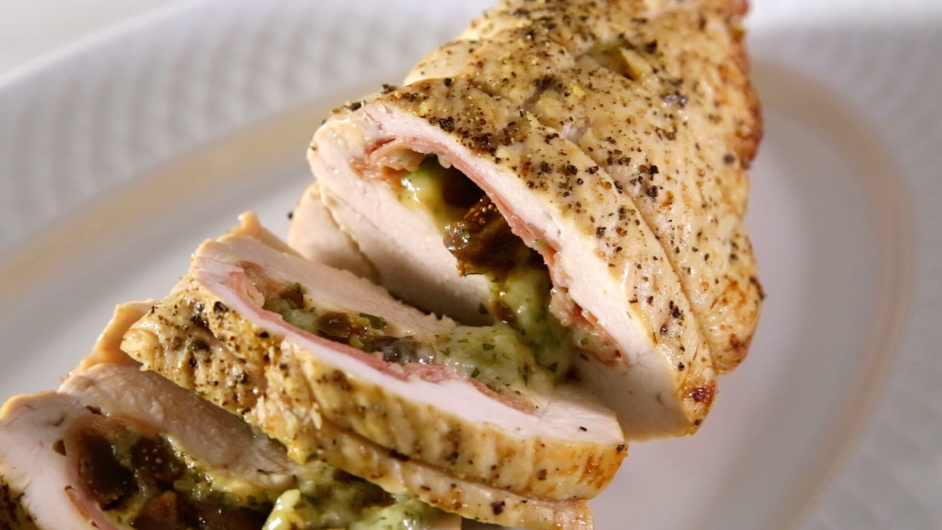 Peru recheado com presunto