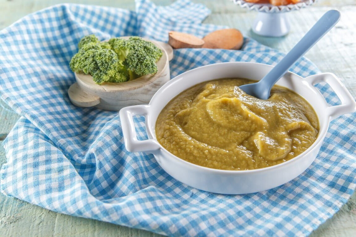 Creme de cenoura com brócolos e vitela (bebé a partir dos 6 meses)