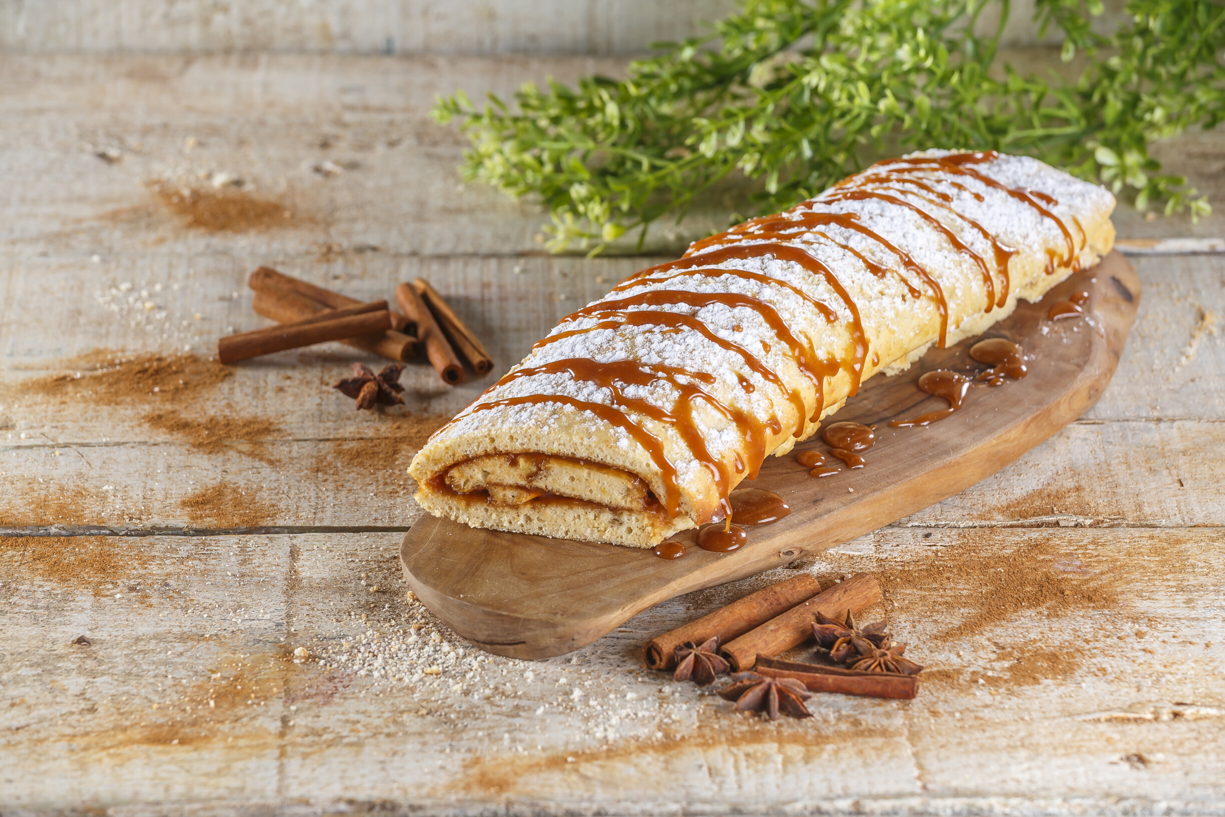 Torta de caramelo e banana