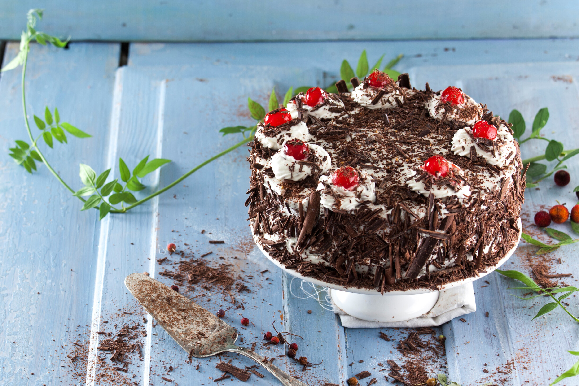 Bolo Floresta Negra com licor de cereja