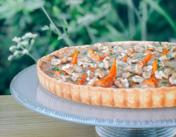 Tarte de Cenouras com Cogumelos e Nozes – Live Chef Miguel Mesquita – Instagram