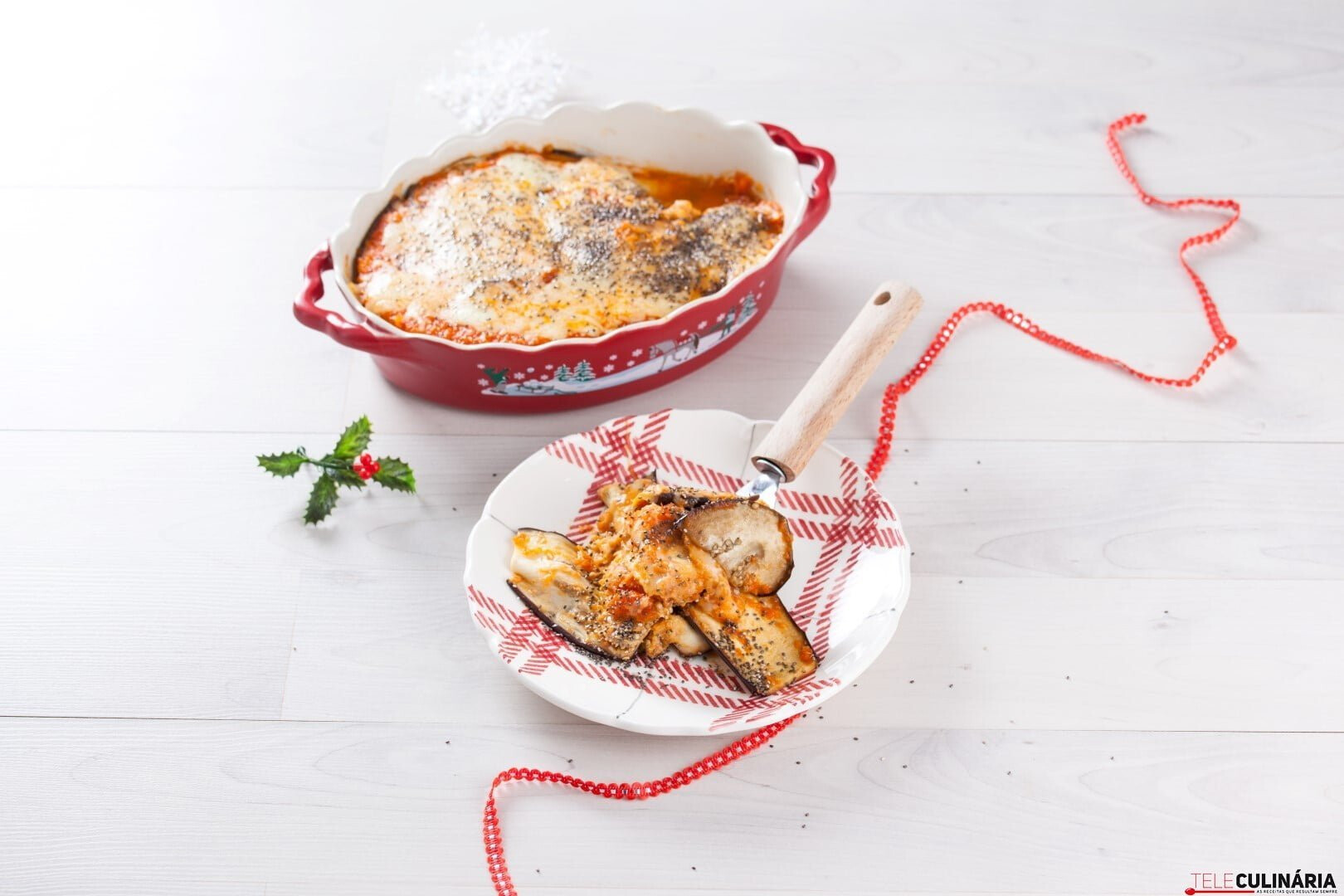 Lasanha de beringela com alheira