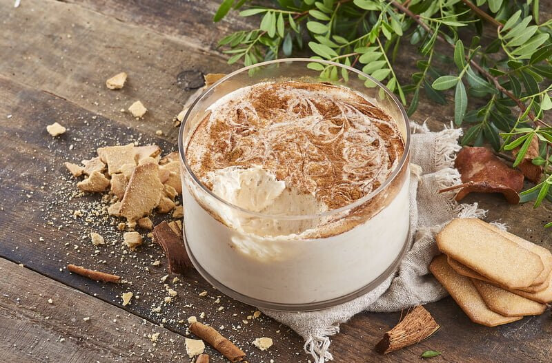 Mousse de bolacha de canela