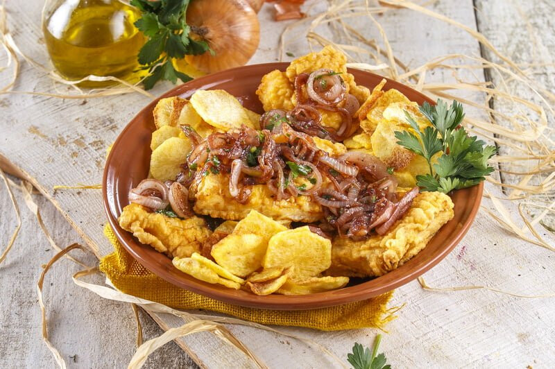 Bacalhau com vinho do Porto à minhota