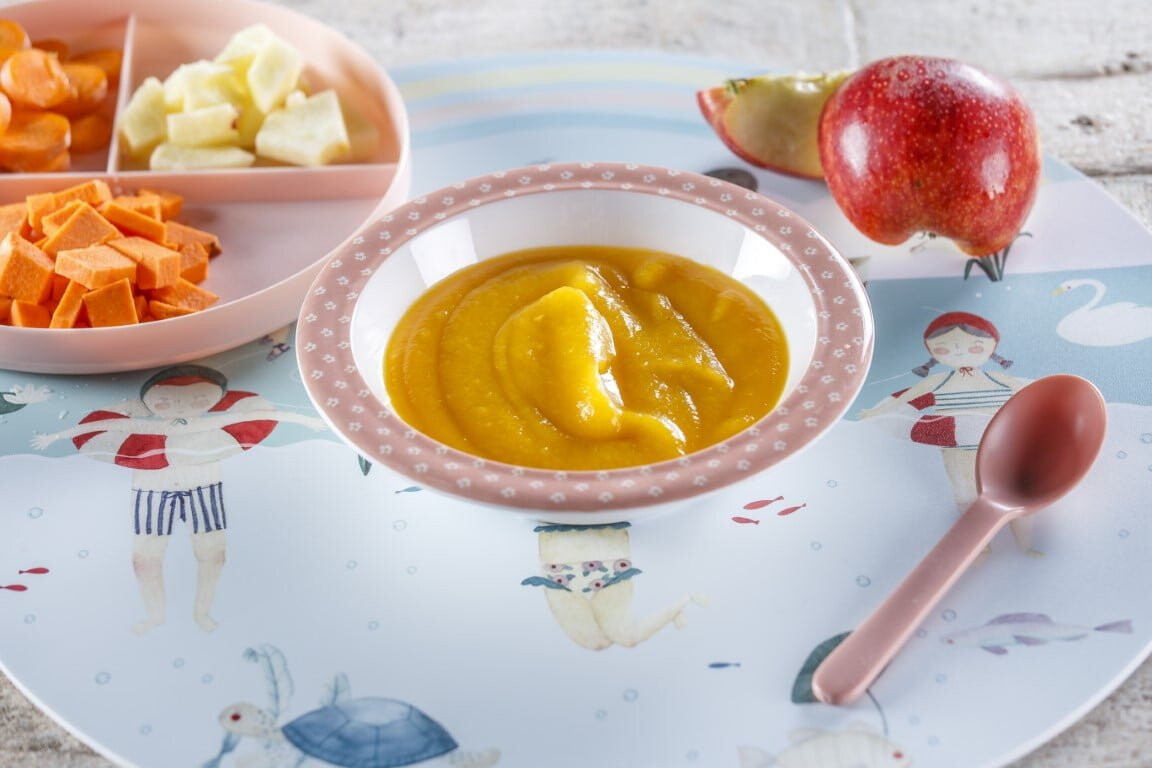 Puré de legumes com maçã (bebé a partir dos 4 meses)